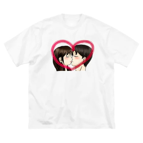 Kiss with heart♥ ビッグシルエットTシャツ