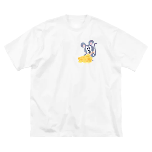 ワンポイント チーズはここに！　　 ビッグシルエットTシャツ