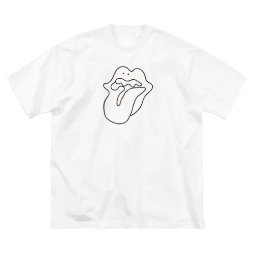 ぐにゃっとしたくち ビッグシルエットTシャツ