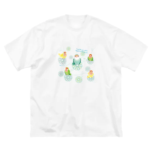 コザクラインコと一緒 ビッグシルエットTシャツ