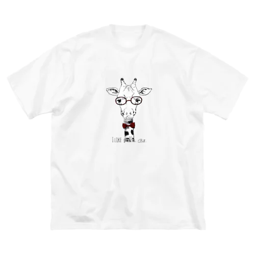 I like giraffes. But…(RED) ビッグシルエットTシャツ