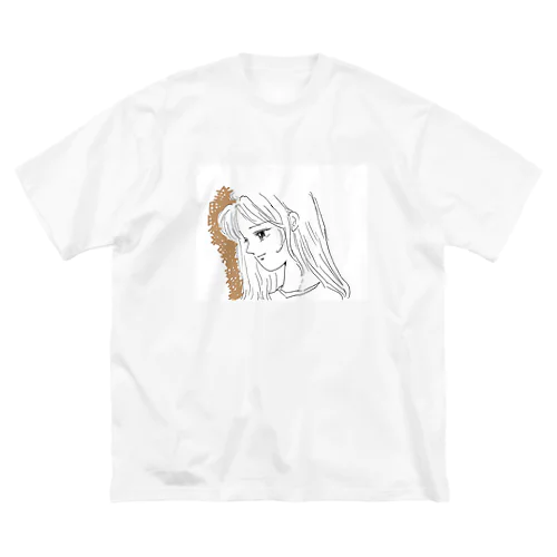 ななめしたちゃいろ ビッグシルエットTシャツ