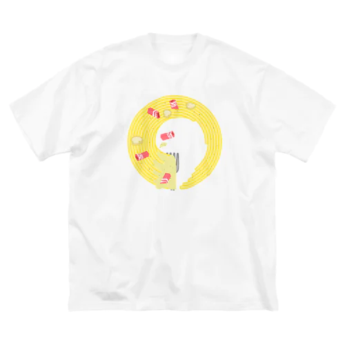 無い家紋-カルボナーラ- ビッグシルエットTシャツ