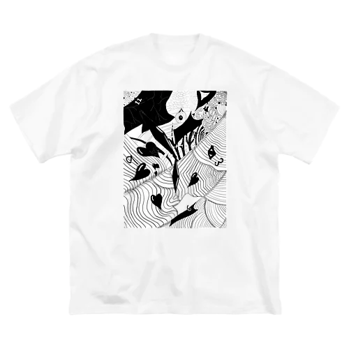 線によるドローイング Big T-Shirt