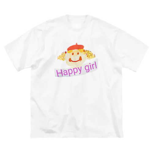 happy girl ビッグシルエットTシャツ