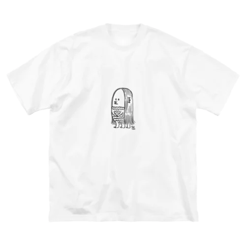 マーシーのアマビエ(くろ) ビッグシルエットTシャツ