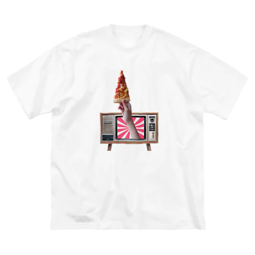 テレビからピザ ビッグシルエットTシャツ