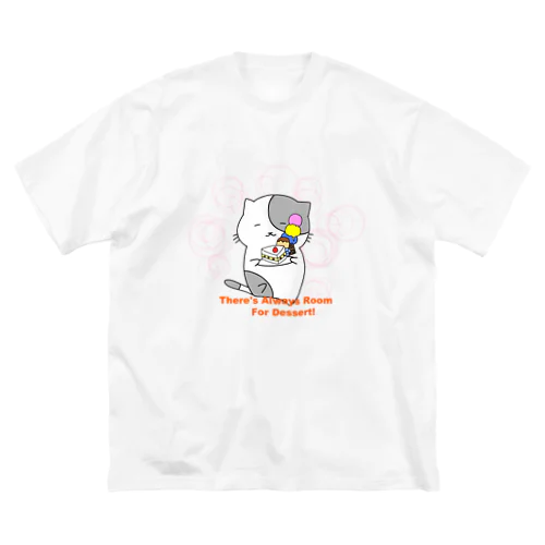 猫ぶんちゃん　別腹！！ ビッグシルエットTシャツ