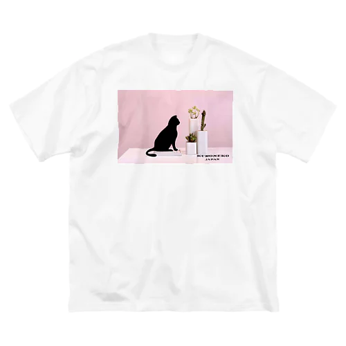 黒猫　ビックtシャツ Big T-Shirt