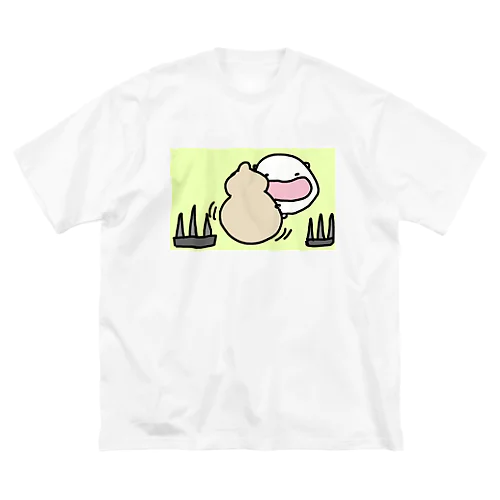 スリルを楽しむねこです ビッグシルエットTシャツ