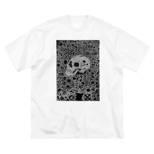 lucky13 白黒 Big T-Shirt