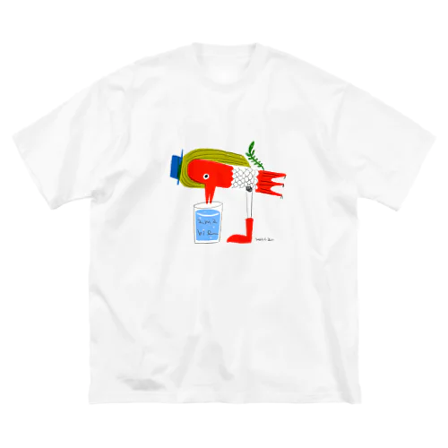 アマビエ風みず飲み鳥 Big T-Shirt