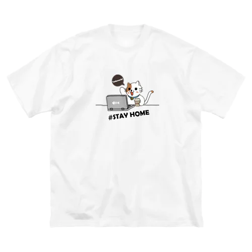 stayhomeにゃんこ ビッグシルエットTシャツ