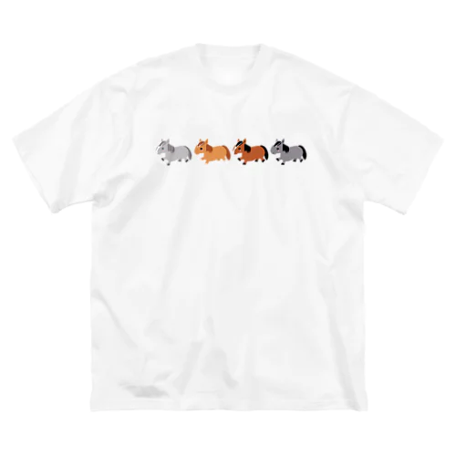 4COLOR☆馬とお散歩♪ ビッグシルエットTシャツ