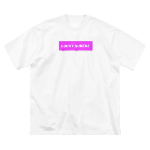 LUCKY SUKEBE PINK ビッグシルエットTシャツ