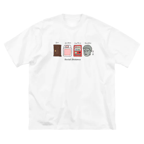 Social Distance（ソーシャルディスタンス） メートル表記あり ビッグシルエットTシャツ