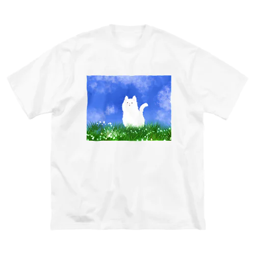 空としゃぼん玉とにゃんこ Big T-Shirt