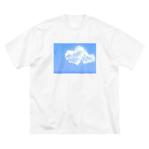 見たら恋が叶うハートの雲 ビッグシルエットTシャツ