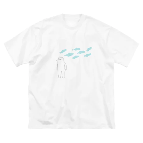 シロクマと魚影 ビッグシルエットTシャツ