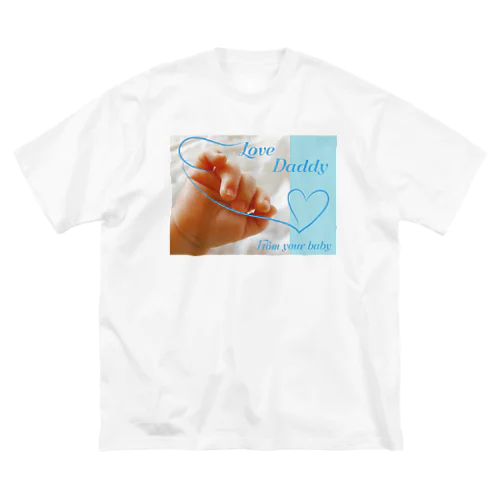 Love daddy-happy baby hands-ハッピーベイビーハンズ-  ビッグシルエットTシャツ