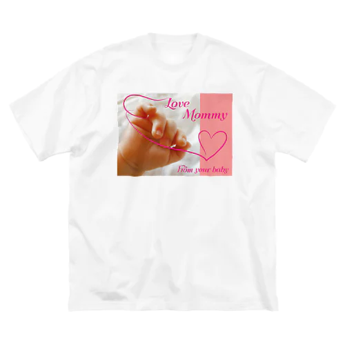 Love mommy-happy baby hands-ハッピーベイビーハンズ-  ビッグシルエットTシャツ