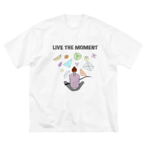 クライミング　LIVE THE MOMENT　女性 ビッグシルエットTシャツ