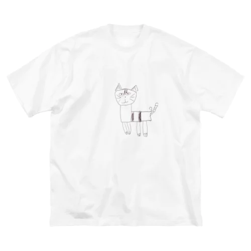 のほほん猫 루즈핏 티셔츠