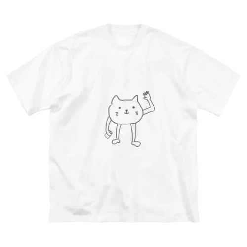 待ち合わせ場所にいるネコ ビッグシルエットTシャツ