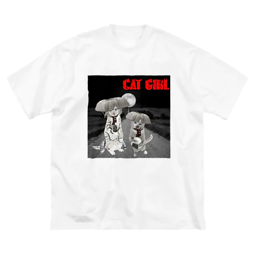 CAT GIRL 股旅 ビッグシルエットTシャツ