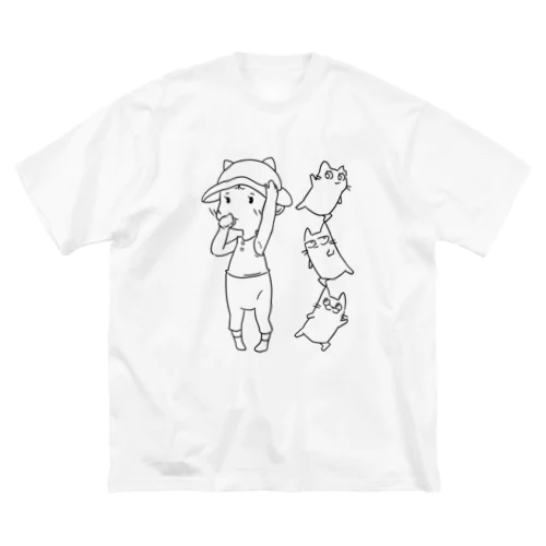 赤ちゃんと3にゃんズ ビッグシルエットTシャツ