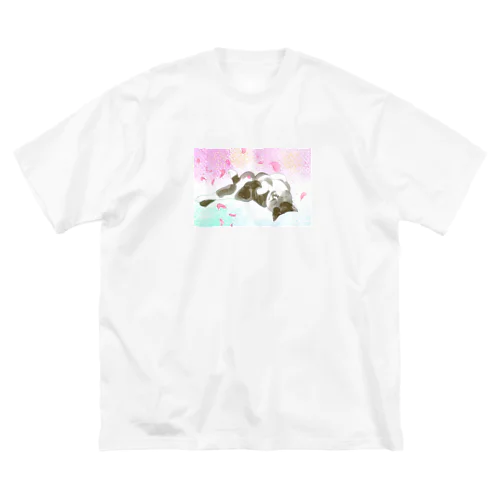 すてきな子猫・ヘソ天バージョン ビッグシルエットTシャツ