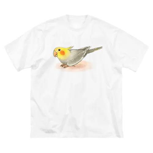 オカメインコ　レキ【まめるりはことり】 ビッグシルエットTシャツ