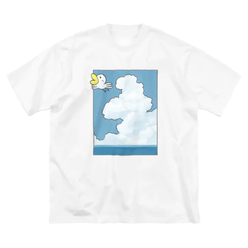 Ahiru can fly in the sky. ビッグシルエットTシャツ