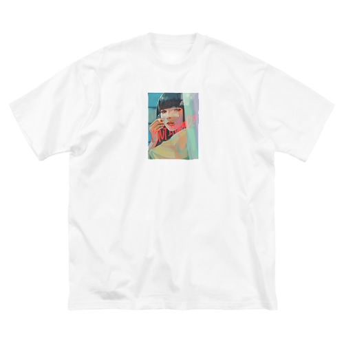 喫煙女子ビッグTシャツ(細畑理奈ver) Big T-Shirt