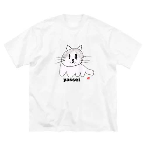 八生猫クレヨンイラストS Big T-Shirt