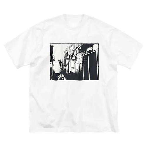 寄り道への誘い【白】(黒縁) Big T-Shirt