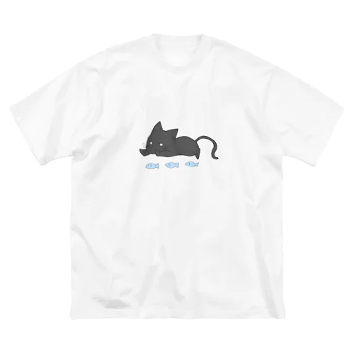 ねことさかな ビッグシルエットTシャツ