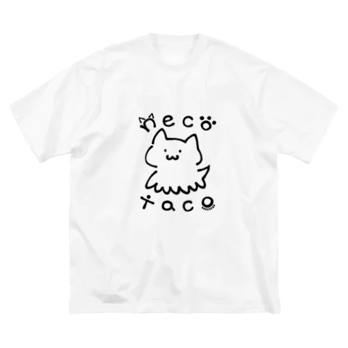 ねこたこTシャツ 루즈핏 티셔츠