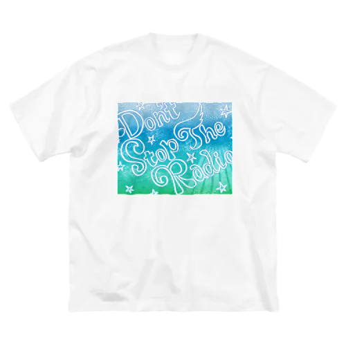 Don't Stop The Radio ブルー ビッグシルエットTシャツ