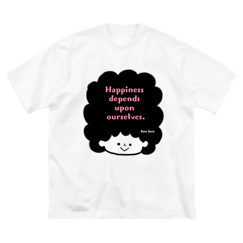 アフロ‐ピンク ビッグシルエットTシャツ