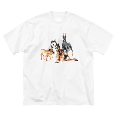 ちょっぴり強面の大きい犬たち。 Big T-Shirt