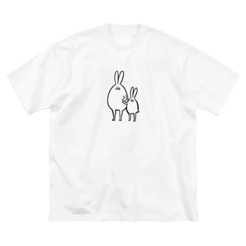 透けるうさぎたち ビッグシルエットTシャツ