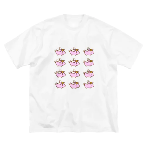 空飛ぶピギー ビッグシルエットTシャツ