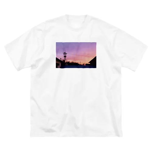 ピンクの空 ビッグシルエットTシャツ