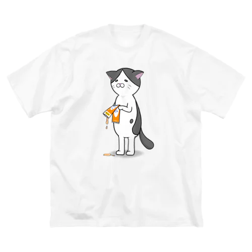 しょんぼり猫 ビッグシルエットTシャツ
