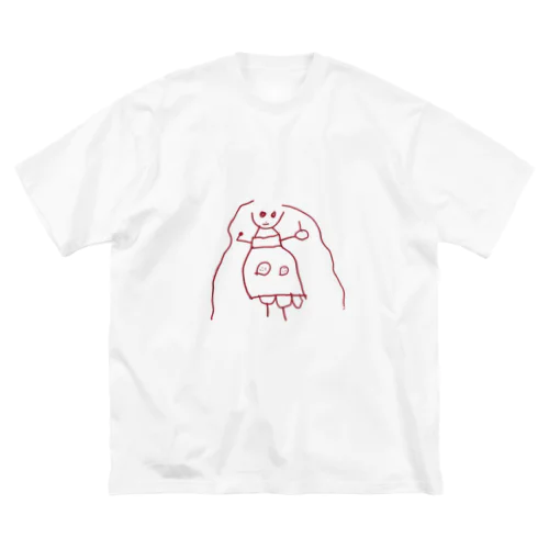 髪の長い少女 ビッグシルエットTシャツ