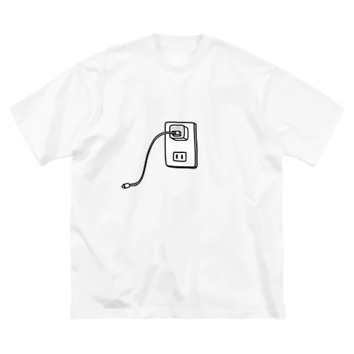 iPhone充電器 ビッグシルエットTシャツ