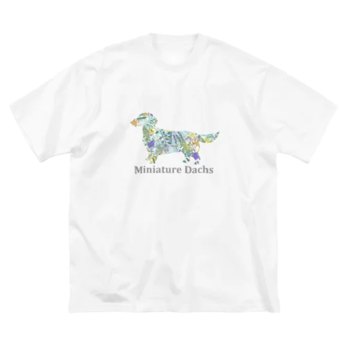 花　ボタニカル　ダックス ビッグシルエットTシャツ