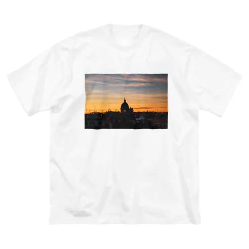 ローマ景色写真 ビッグシルエットTシャツ