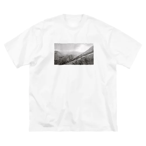 雪山 フォトアイテム ビッグシルエットTシャツ